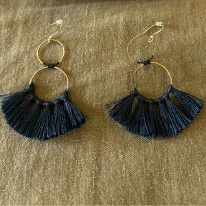 Gold & Navy Earrings